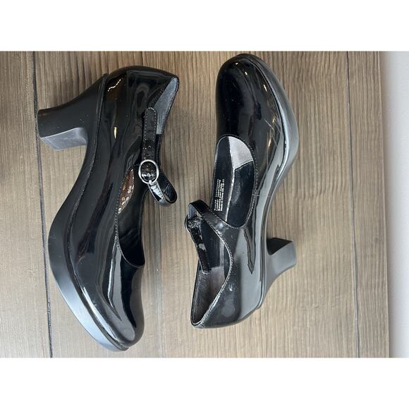 Dansko Shoes Womens 7.5 Bett Black Leather Mary Jane Pump Heels Dark Academia - Picture 9 of 10